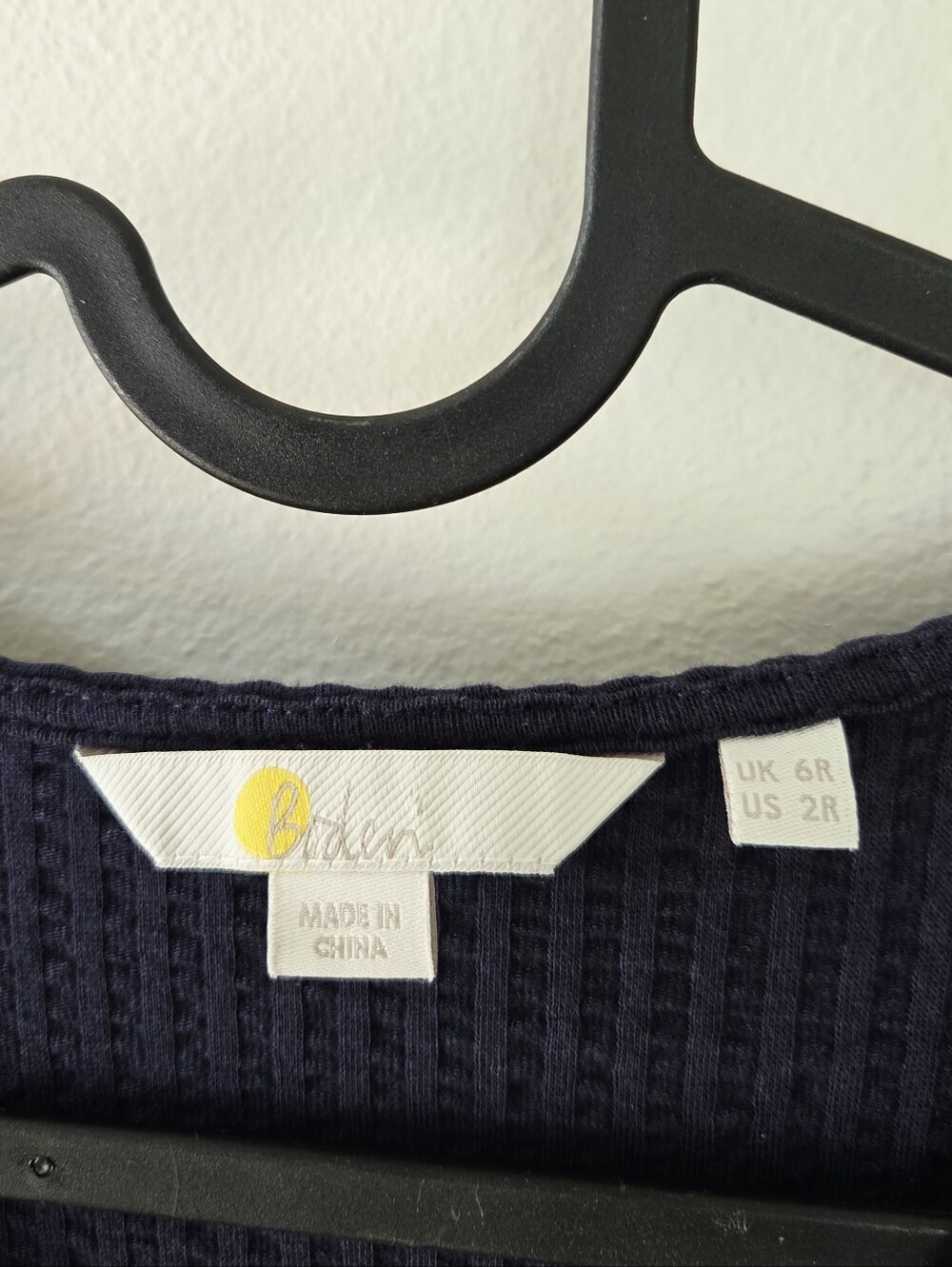 Boden Jersey Seersucker Midi Dress Navy Size 2 - Picture 6 of 6